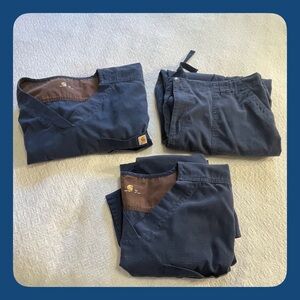 Carhartt Dark Blue Scrub ~2 tops size 2X & 1 Cargo Pants Size 2XL Tall  for Men